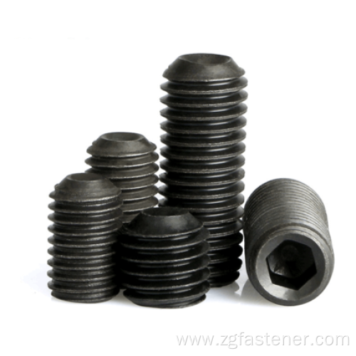black oxide coating hexagon socket set screws with cup point DIN916